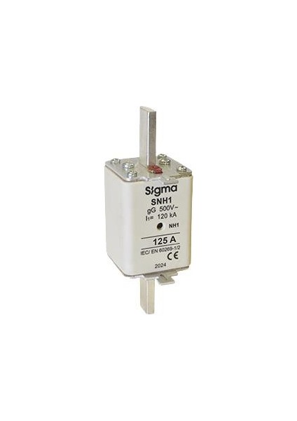 SNH1I00125 100KA 125A Nh1 Bıçaklı Sigorta Çift Gösterge