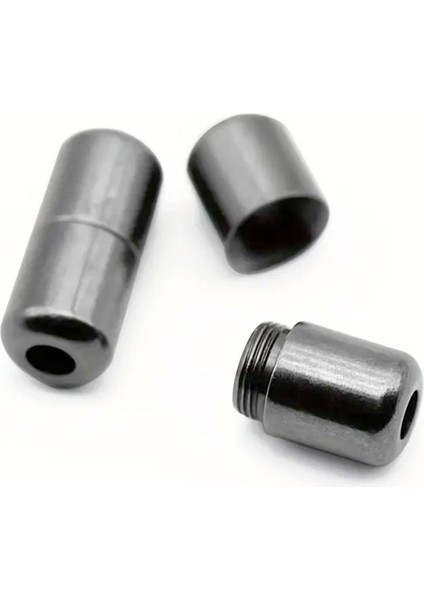Ayarlanabilir 1 Çift Haki Yeşil Vidalı Kapsül Uçlu 6 Mm Lastik Pratik Bağcık