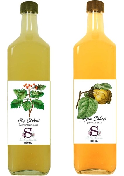 Doğal Alıç Sirkesi 1000 ml - Doğal Ayva Sirkesi 1000 ml
