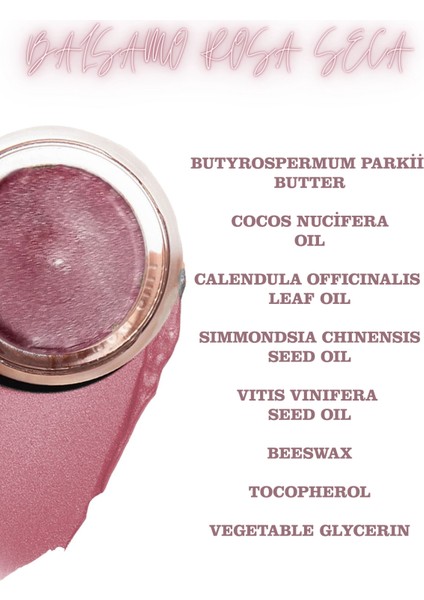 Colorido Bálsamo Rosa Seca Nemlendirici Antioksidan Işıltı Veren E-Vitamin Krem Balm(Ruj,far,allık) fırsatları