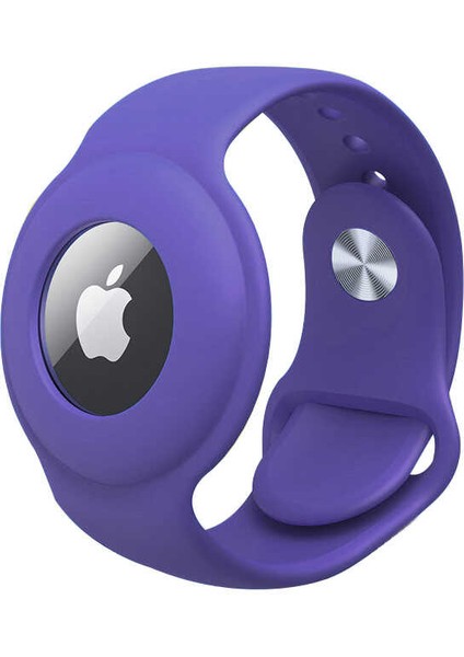 Uyumlu Airtag Anahtarlık Kordon Zore - Lila