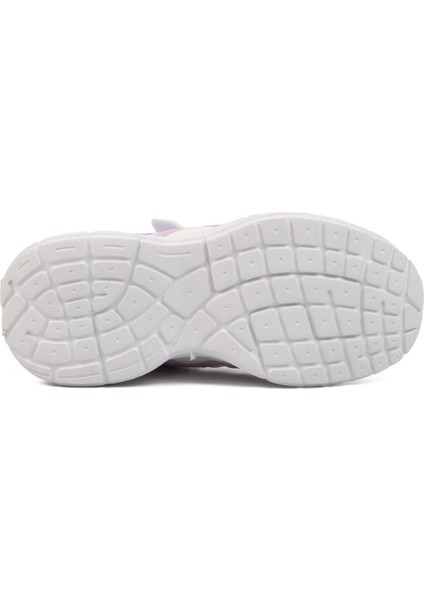 Beyaz Lila Cırtlı Fileli Hafif Kız Çocuk Spor Ayakkabı F indirimleri