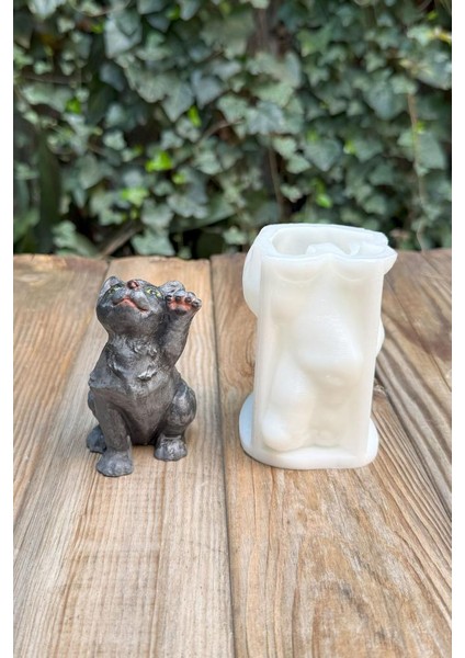 Kedi Lokum Tekli Silikon Mum Kalıbı