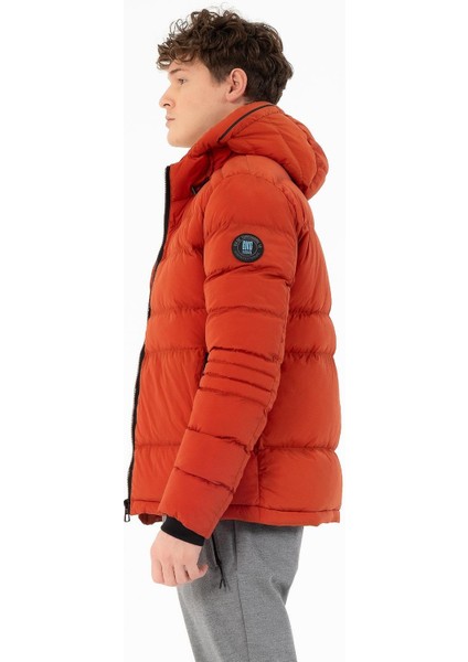 Kapüşonlu Slim Fit Erkek Mont
