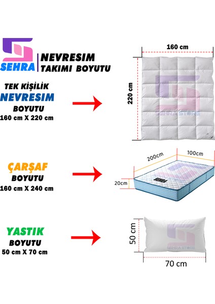 Lüks Dayanıklı Yumuşak Doğal Pamuklu Tek Kişilik Nevresim Takımı+ Lastiksiz Çarşaf+ 1 Yastık Kılıfı