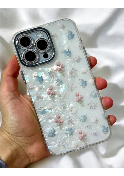 Apple iPhone 15 Pro Uyumlu Kılıf 3D Hologramlı Lale Çiçek Desenli Kamera Korumalı Kapak / Kılıf modelleri