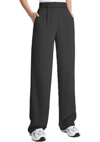 Cırt Kapamalı Beli Lastikli Palazzo Pantolon