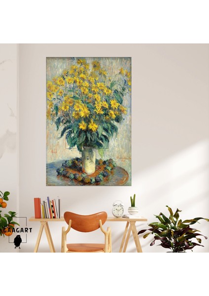 Tekli Dikey Kanvas Duvar Tablosu Claude Monet Kudüs Enginar Tablosu