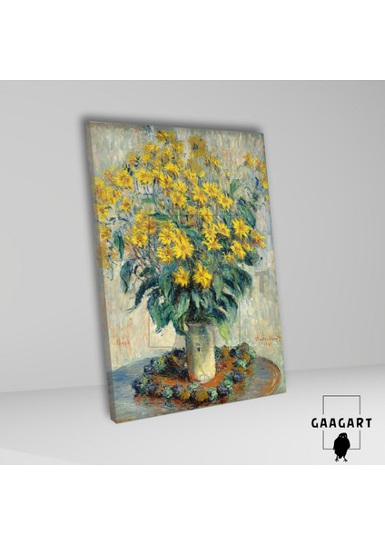 Tekli Dikey Kanvas Duvar Tablosu Claude Monet Kudüs Enginar Tablosu fiyatları