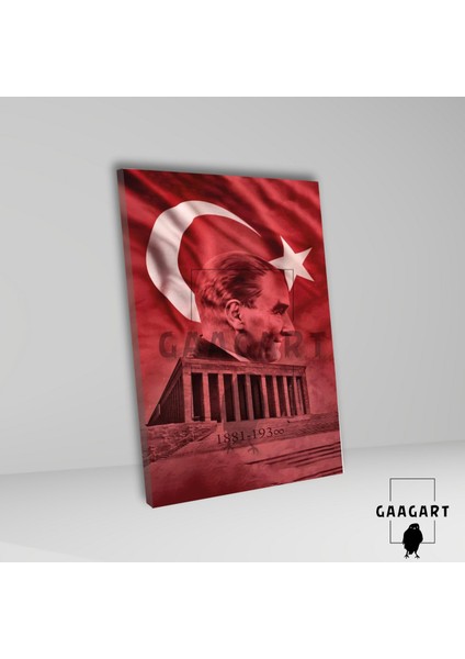 Tekli Dikey Kanvas Duvar Tablosu Atatürk ve Anıtkabir fiyatları