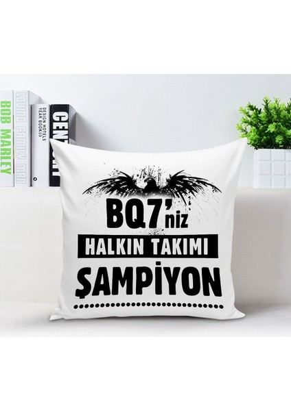 Kişiye Özel Yastık Kılıfı (Siyah Beyaz Temalı) 006