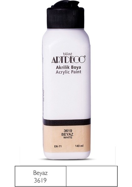 Akrilik Boya 140 ml Beyaz - 4 Adet