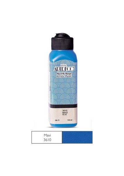 Akrilik Boya 140 ml Okyanus Mavi - 4 Adet