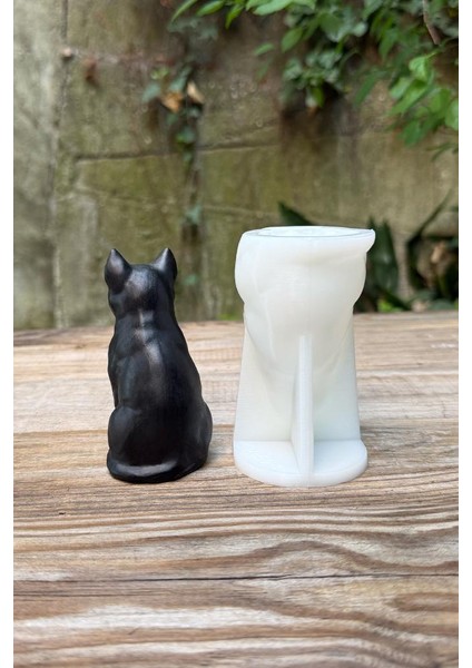 Kedi Kaju Tekli Silikon Mum Kalıbı