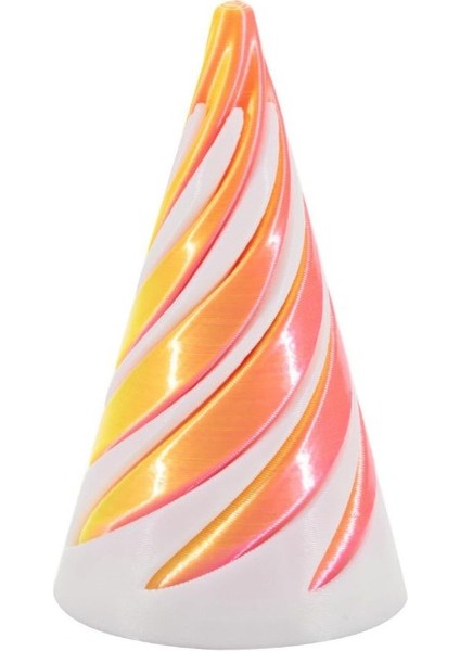 3D Baskılı Spiral Koni Oyuncak Heykeli Geçmeli Piramit Oyuncak Mini Girdap Iplik Illüzyonu (Yurt Dışından)
