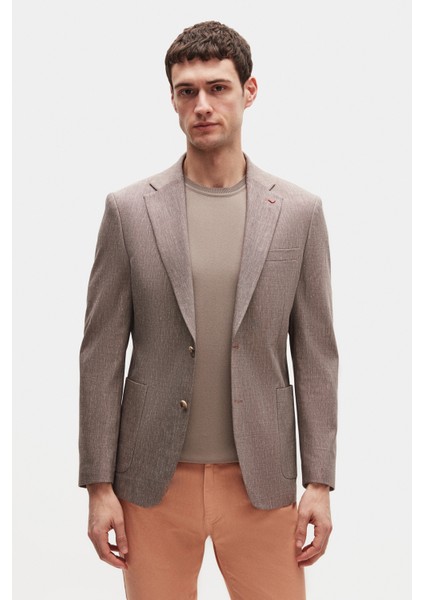 Ds Damat Slim Fit Bordo Düz Kumaş Ceket