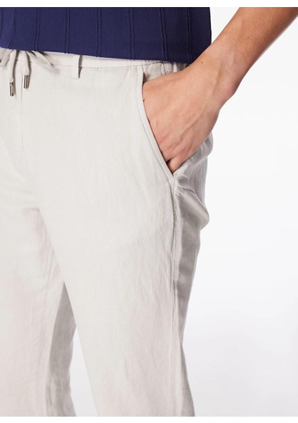 Beli Lastikli Arka Fleto Cepli Regular Erkek Pantolon