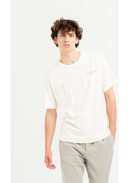 Bisiklet Yaka Baskılı %100 Pamuk Oversize Erkek T-Shirt fiyatları