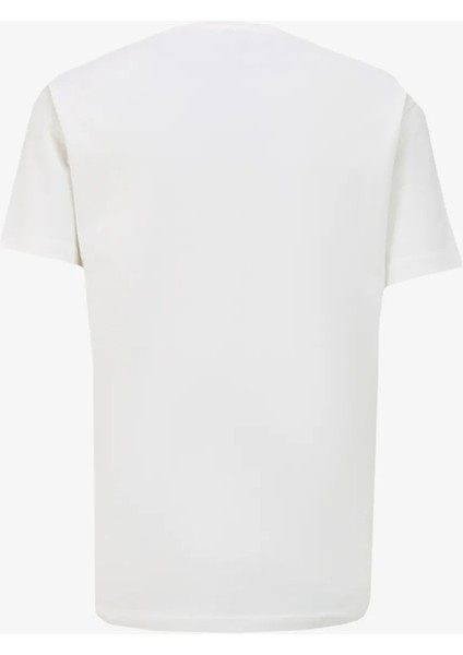 Bisiklet Yaka Göğsü Baskılı %100 Pamuk Oversize Erkek T-Shirt
