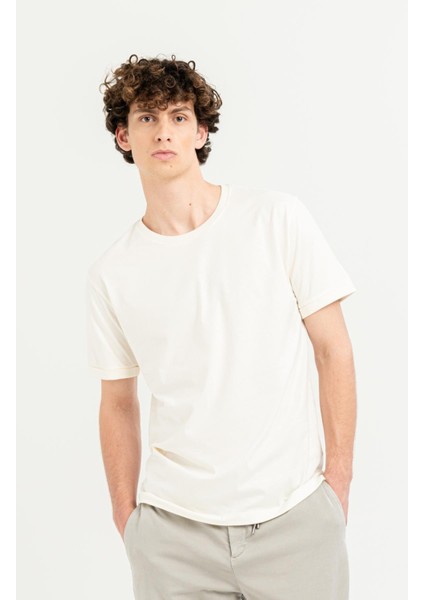 Bisiklet Yaka Kol Ucu Duble %100 Pamuk Slim Fit Erkek T-Shirt fiyatları