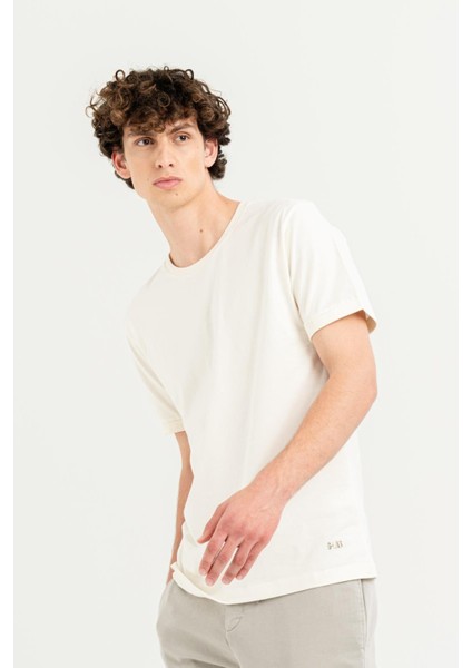 Bisiklet Yaka Kol Ucu Duble %100 Pamuk Slim Fit Erkek T-Shirt modelleri