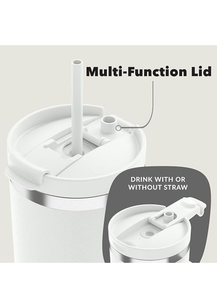 Üniseks Yetişkin Streeterville Tumbler Pipetli Yalıtımlı Su Şişesi, 1.2l, Beyaz modelleri