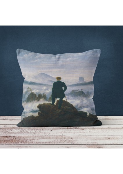 Wanderer Above The Sea Of Fog Çift Taraflı Kırlent Kılıfı 2 Adet