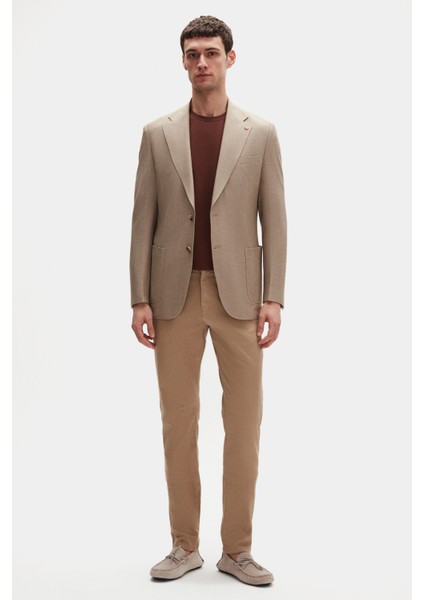 Ds Damat Regular Fit Bej Düz Kumaş Ceket fırsatları