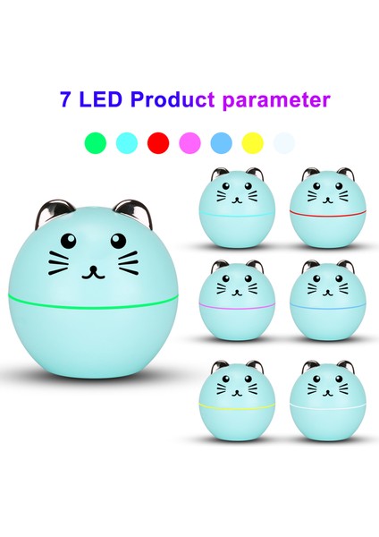 130ML Taşınabilir USB Otomatik Kapamalı Araç Nemlendirici Renkli Gece Işığı (Yurt Dışından)