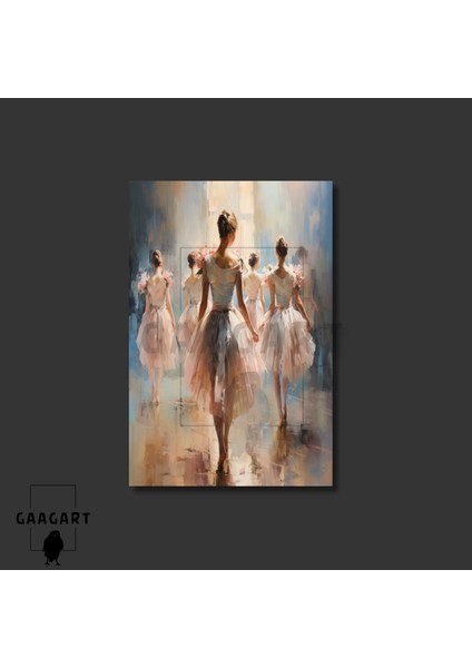 Tekli Dikey Kanvas Duvar Tablosu Soft Balerin Kızlar modelleri