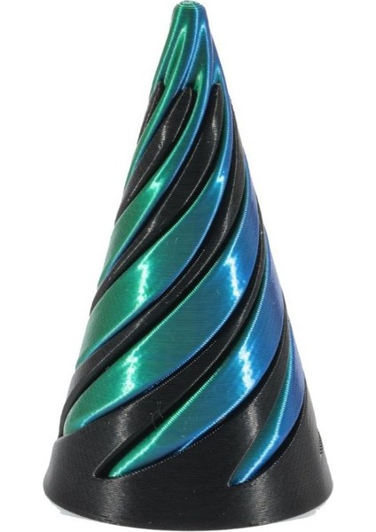 3D Baskılı Spiral Koni Oyuncak Heykeli Geçmeli Piramit Oyuncak Mini Girdap Iplik Illüzyonu (Yurt Dışından)