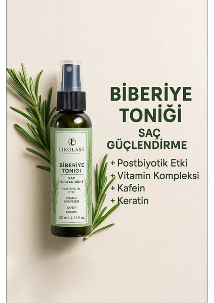 Biberiye Suyu Etkili Saç Toniği 125 ml