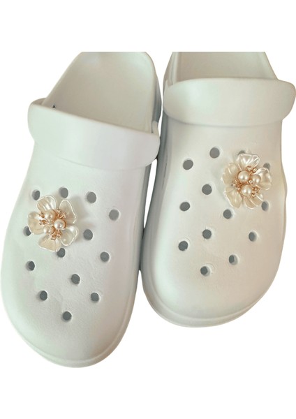 2'li Çiçek Jibbitz, Lotus Terlik Süsü, Crocs Terlik Için Charm