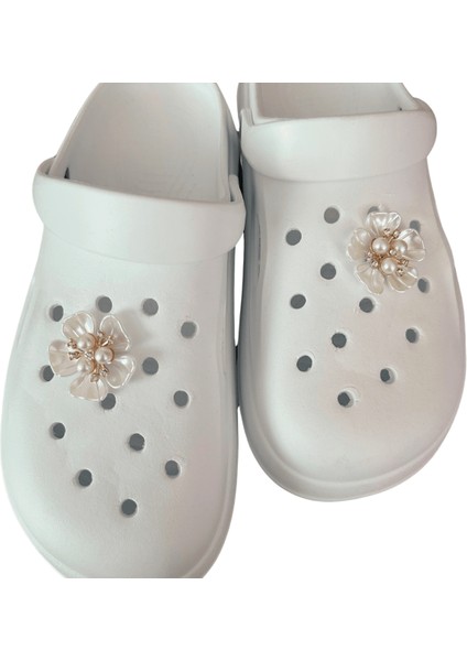2'li Çiçek Jibbitz, Lotus Terlik Süsü, Crocs Terlik Için Charm