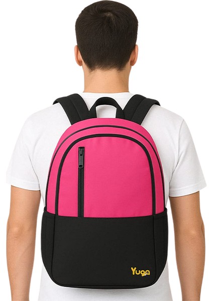 Dört Gözlü Sırt Çantası Neon Pembe modelleri