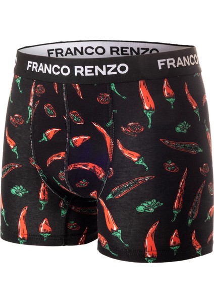 Erkek 6'lı Lüx Kutulu Pamuklu ve Likralı Desenli Boxer modelleri