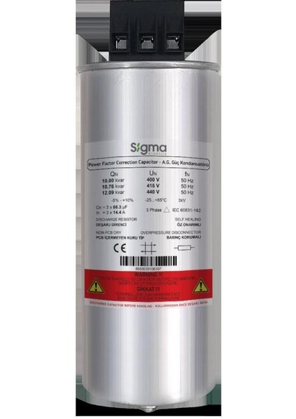 3SK400-12.5 3p 400V 12.5kvar Kondansatör