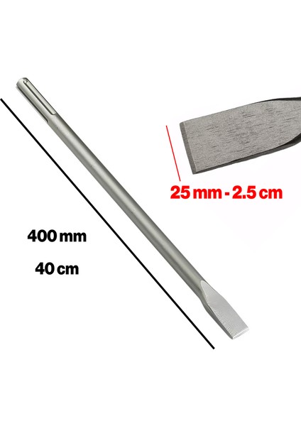 Sds Max Şaftlı Keski 18 mm x 400 mm x 25 mm Hilti Ucu Beton Taş Kaya Kırıcı Kırma Adaptörü modelleri