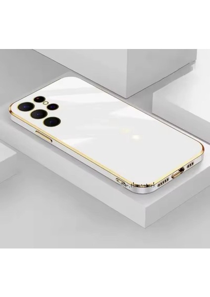 Xiaomi Redmi 14C Kılıf Kamera Korumalı Parlak Gold Altın Işlemeli Kenarlı Yumuşak Silikon Kapak