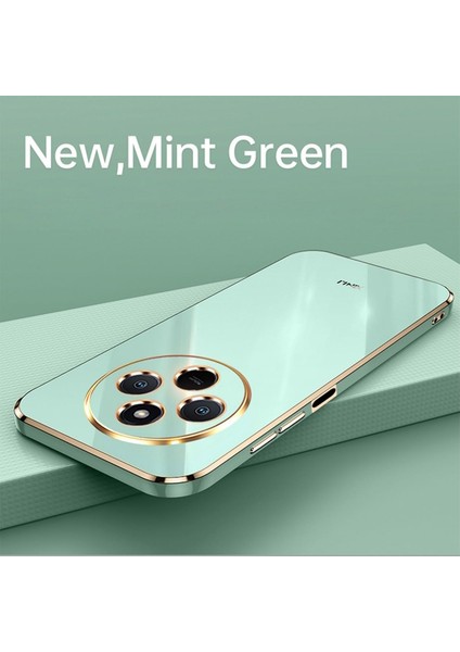 Xiaomi Redmi 14C Kılıf Kamera Korumalı Parlak Gold Altın Işlemeli Kenarlı Yumuşak Silikon Kapak