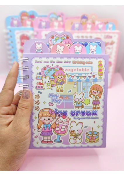 Sevimli Tavşan Ayraçlı A5 Not Defteri (14X18 Cm) - Mor fiyatları