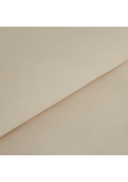 Pure Ruffle %100 Pamuk King Size Nevresim Takımı Açık Bej