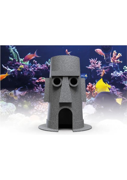 Sünger Bob Squidward Paskalya Adası Evi Akvaryum Süsü