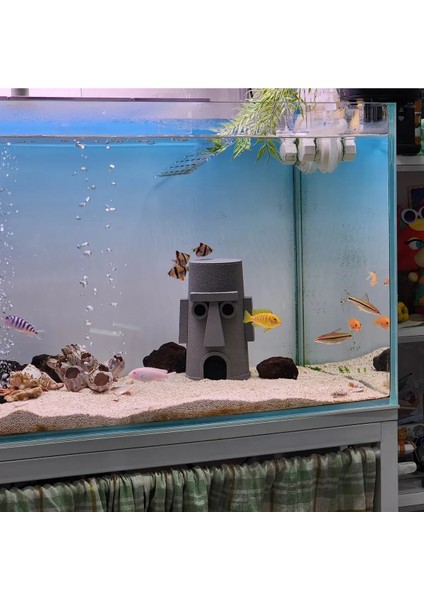 Sünger Bob Squidward Paskalya Adası Evi Akvaryum Süsü