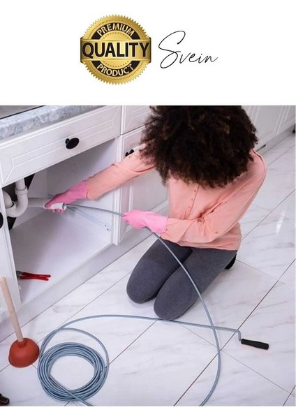 Premium 5 Metre 9mm Tıkanıklık Kanal Klozet Gider Açıcı Boru Temizleme Spiral Tel Susta Manuel Uç modelleri