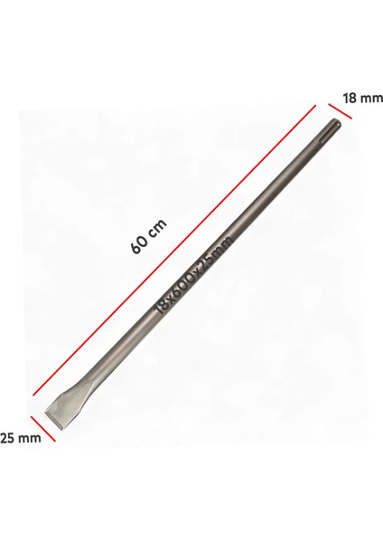 Sds Max Şaftlı Keski 18 mm x 600 mm x 25 mm Hilti Ucu Beton Taş Kaya Kırıcı Kırma Adaptörü fiyatları