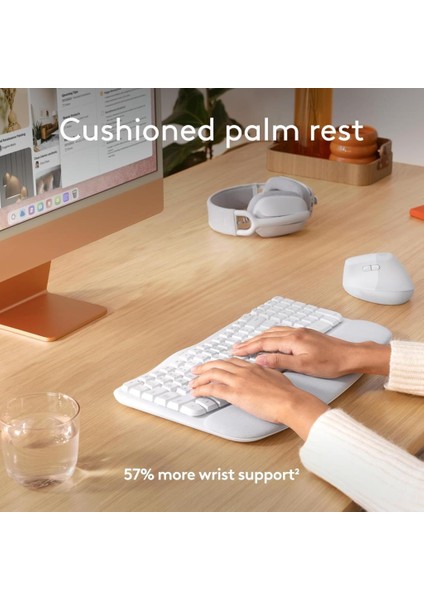 Wave Keys Kablosuz Bluetooth Ingilizce Q Klavye Beyaz