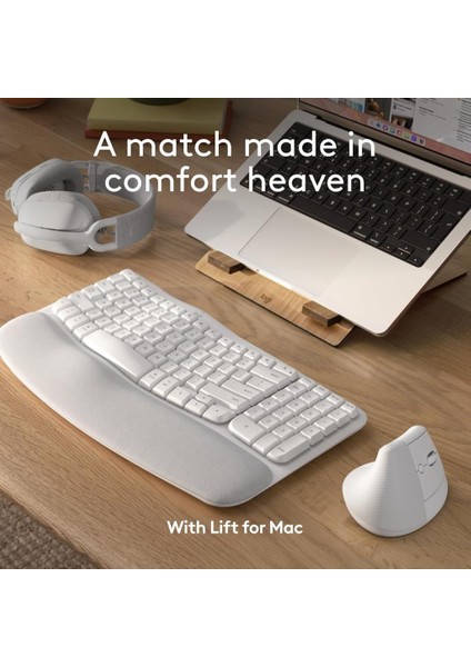 Wave Keys Kablosuz Bluetooth Ingilizce Q Klavye Beyaz