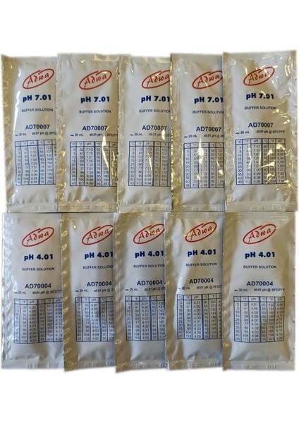 Adwa Ph Kalibrasyon Solüsyonu Seti Ph 4.01& Ph 7.01 Tampon Çözeltisi (20ML)