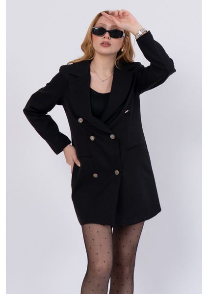 Premium Midi Boy Kruvaze Ceket 8605
